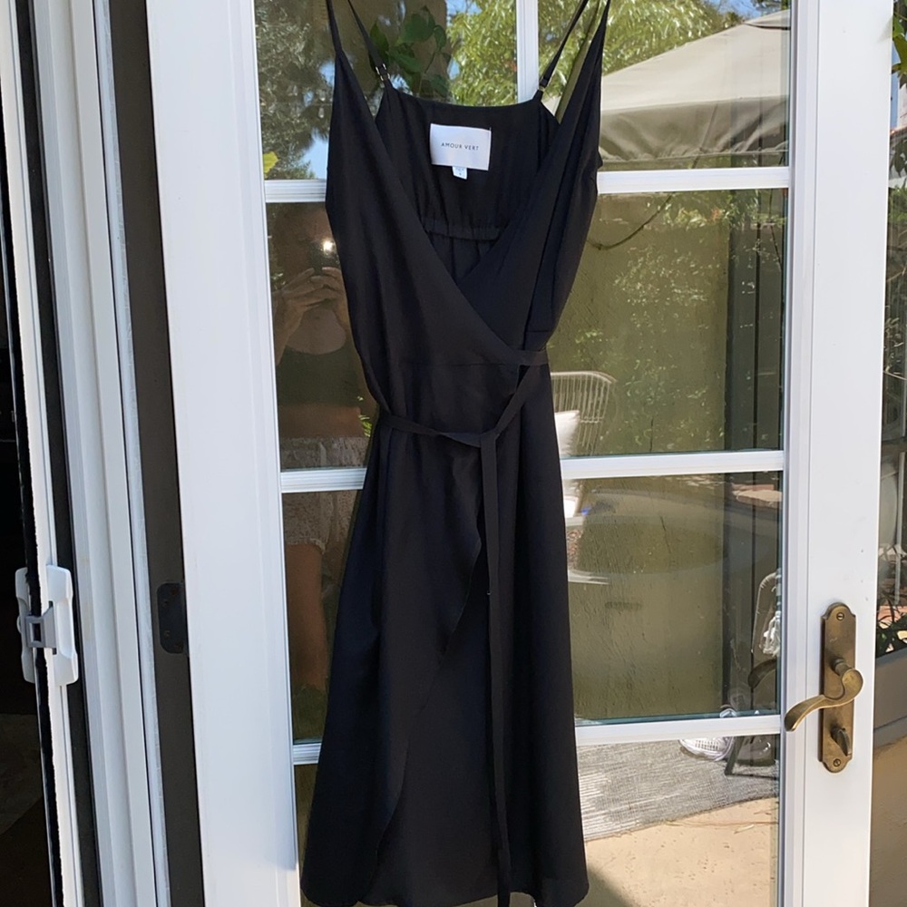 Amourvert silk wrap dress.